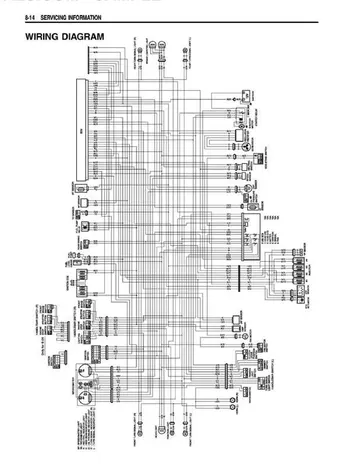 Suzuki GSX1400 Service Manual (2002) Sample Preview: GSX1400K2 factory wiring diagram