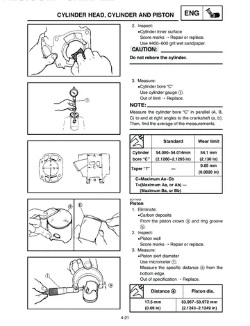 Yamaha YZ125T1 Owner’s Service Manual (2005) Sample Preview: Engine service and disassembly procedures