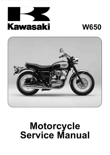 Kawasaki W650 Service Manual (1999-2006) Sample Preview