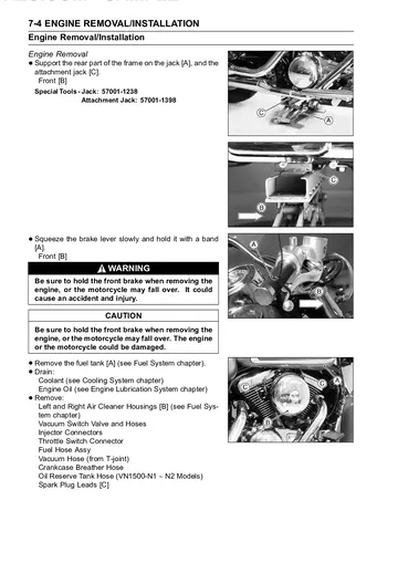 Kawasaki Vulcan 1500 Classic Fi Service Manual (2000-2008) PDF Preview