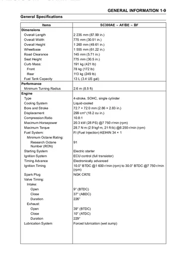 Kawasaki J300 Repair Manual (2014-2021) Sample Page
