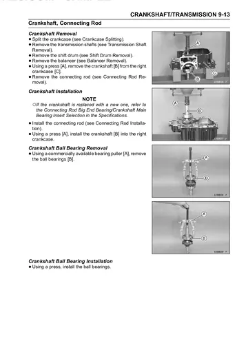 Kawasaki Bajaj Pulsar 200 NS / Rouser 200 NS Service Manual (2013–2014) Sample Preview: Crankshaft and Connecting Rod Service