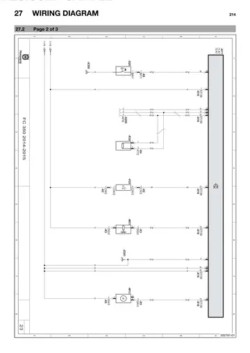 Husqvarna FC 350 EU Service Manual (2014) Sample Preview: Factory FC 350 2014-2015 wiring diagram covering charging, starting, ignition, EFI and control circuits