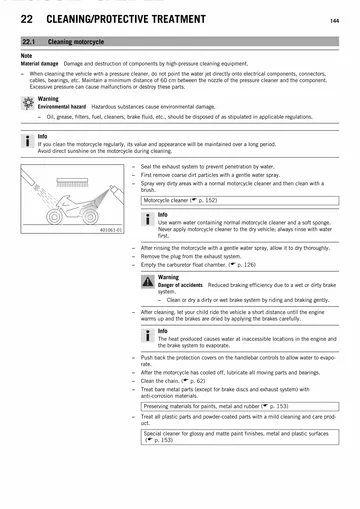 KTM 65 SX Service Manual (2014) Sample Preview: Factory service schedule with operating-hour maintenance intervals