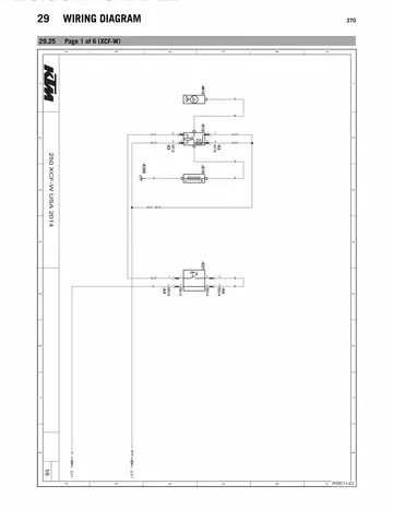 KTM 250 EXC-F / XCF-W & Six Days Service Manual (2014) Sample Preview: Factory XCF-W wiring-diagram section for the 2014 cross-country variant