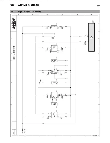 KTM 250 SX-F / XC-F Service Manual (2014) Sample Preview: Factory 2014 250 SX-F wiring diagram