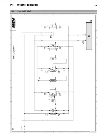 KTM 250 SX-F / XC-F Service Manual (2014) Sample Preview: Factory 2014 250 XC-F wiring diagram