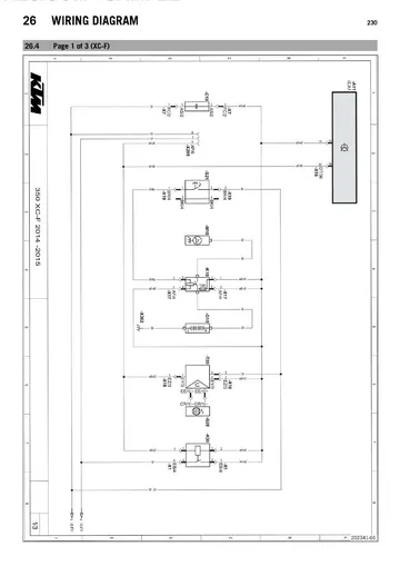 KTM 350 SX-F / XC-F Service Manual (2014) Sample Preview: Factory 350 XC-F wiring diagram for the 2014 generation