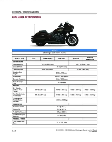Indian Challenger / Pursuit Service Manual (2020-2024) Sample Page