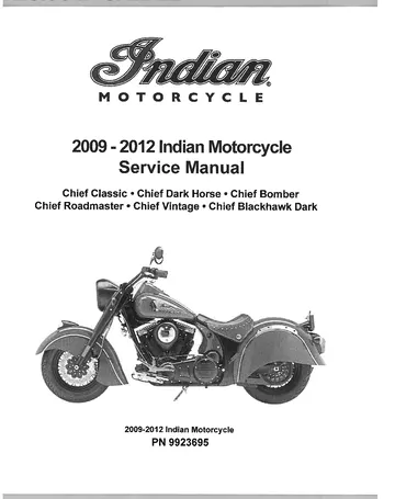 Indian Motorcycle Chief Service Manual (2009-12) Sample Preview