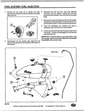 Indian Motorcycle Chief Service Manual (2009-12) Workshop Sample