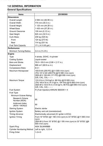 Kawasaki Ninja H2 / H2 Carbon Service Manual (2017) Sample Page