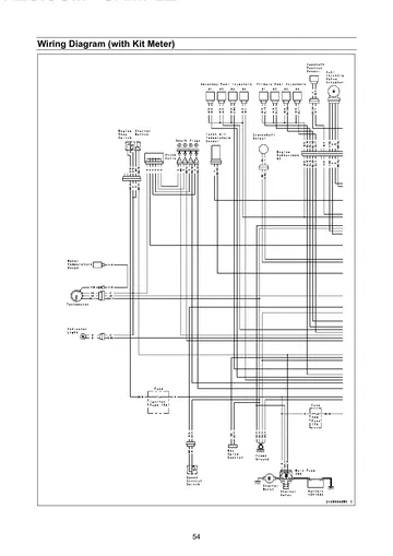 Kawasaki Ninja ZX-10R Racing Kit Manual (2009) Sample Preview: Wiring Diagram with Kit Meter