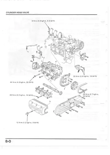 Honda GL1500C / GL1500CT / GL1500CF Valkyrie Service Manual (1997-2003) Sample Preview: Factory cylinder-head and valve service section for the 1,520 cc flat-six engine