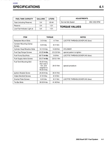 Buell S3T Thunderbolt Service Manual (2002) Workshop Sample