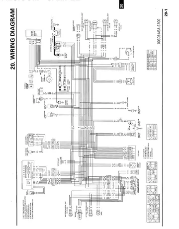 Honda VTX1300R / VTX1300S Service Manual (2003-2004) Sample Preview: Factory wiring diagram covering ignition, charging, starting, lighting and control circuits