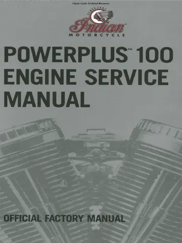 Indian Motorcycle “Gilroy” Powerplus 100 Engine Service Manual (2002-2003) Sample Preview