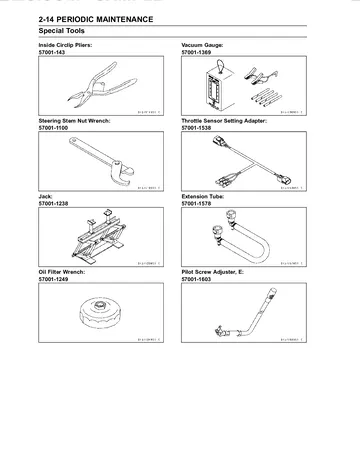 Kawasaki ER-6n / ER-6n ABS Service Manual (2012) Sample Preview: Periodic Maintenance Special Tools