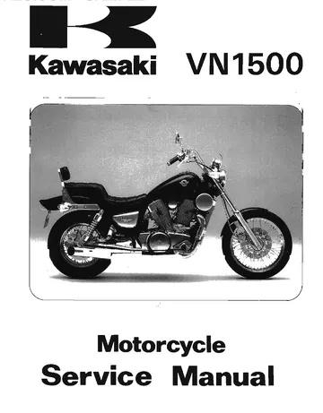 Kawasaki VN1500 Vulcan 88 / Vulcan 88 SE Service Manual (1987-1999) Sample Preview