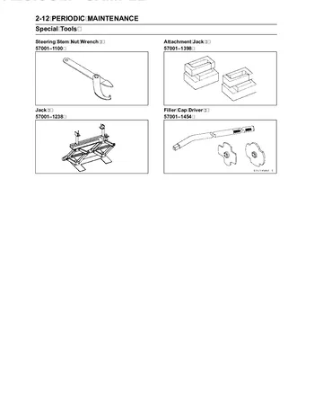 Kawasaki Vulcan VN1600 Classic Service Manual (2003–2004) Sample Preview: Periodic Maintenance Special Tools