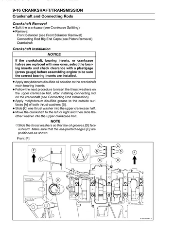 Kawasaki Ninja ZX-14R / ZZR1400 Service Manual (2016–2020) Sample Preview: Crankshaft and Connecting Rod Removal