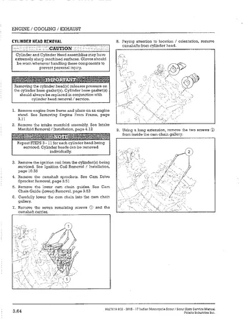 Indian Motorcycle Scout, Scout Sixty Repair Manual (2015-2017) Workshop Sample