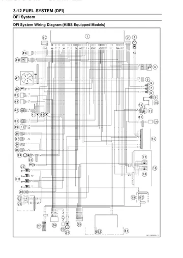 Kawasaki Ninja ZX-6R / ZX-6R ABS Service Manual (2013) Sample Preview: Fuel-injection service and diagnostic procedure from the DFI chapter