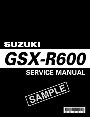 Suzuki GSX-R600 Service Manual (2006-2007) Sample Preview