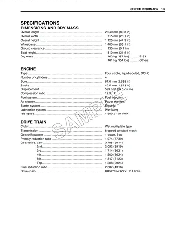 Suzuki GSX-R600 Service Manual (2006-2007) Sample Page