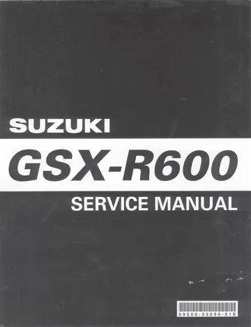 Suzuki GSX-R600 Repair Manual (2004) Sample Preview