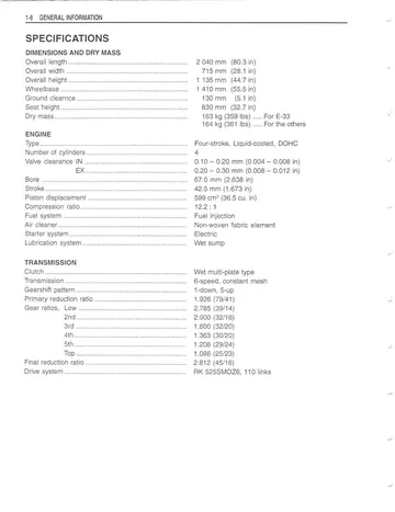 Suzuki GSX-R600 Service Manual (2001-2002) Sample Page