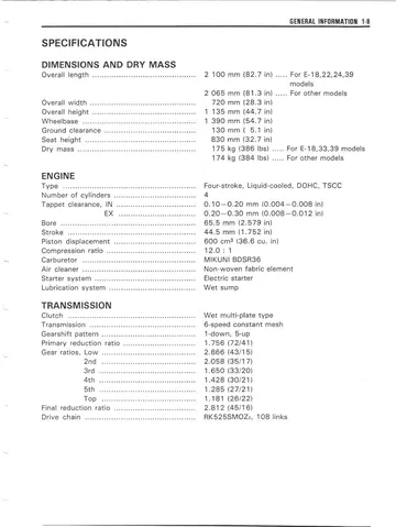 Suzuki GSX-R600 Repair Manual (1997-2000) Sample Page