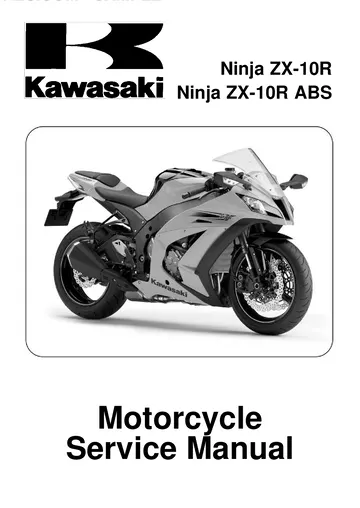 Kawasaki Ninja ZX-10R / ZX-10R ABS Mk4 Service Manual (2011-2013) Sample Preview