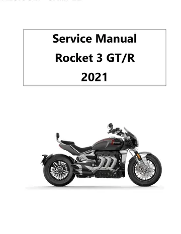 Triumph Rocket 3 R / GT Service Manual (2021) Sample Preview