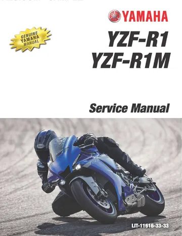Yamaha YZF-R1 / YZF-R1M Service Manual (2020) Sample Preview: Original Yamaha YZF-R1 / YZF-R1M factory service manual front cover, publication LIT-11616-33-33