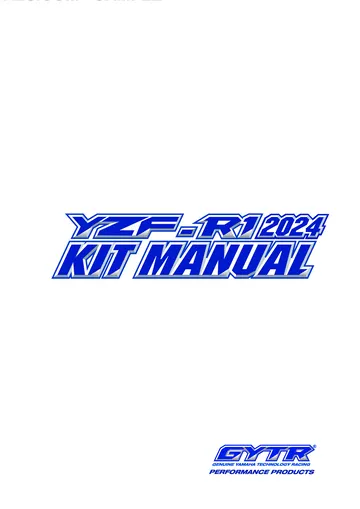 Yamaha YZF-R1 Racing Kit Manual (2024) Sample Preview: Original Yamaha Motor Engineering 2024 YZF-R1 Racing Kit Manual front cover